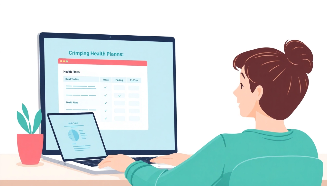 Health Insurance options for 26 year old: a young adult compares plans on a laptop.